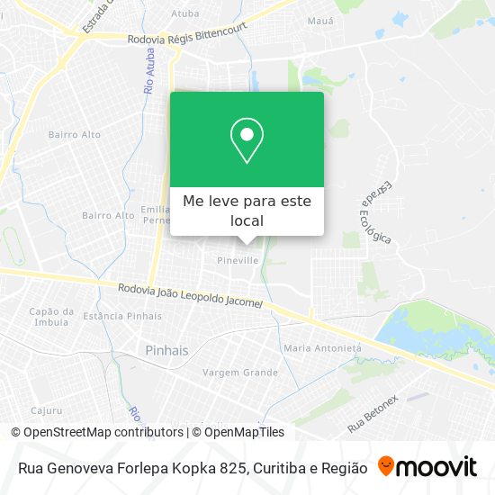 Rua Genoveva Forlepa Kopka 825 mapa