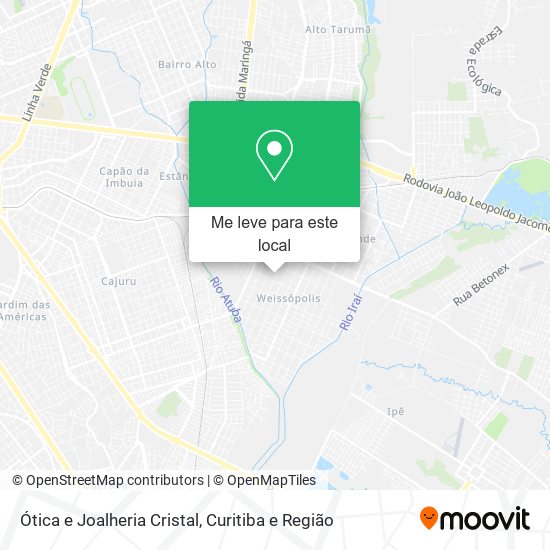 Ótica e Joalheria Cristal mapa