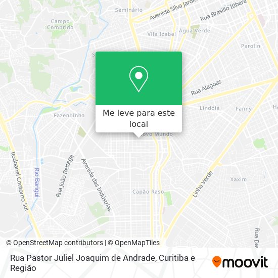 Rua Pastor Juliel Joaquim de Andrade mapa