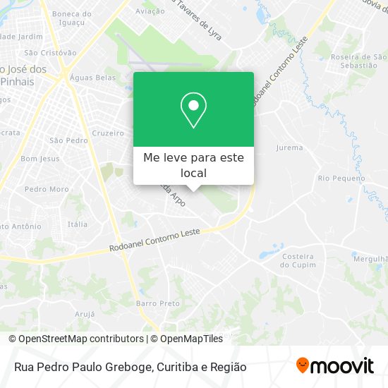 Rua Pedro Paulo Greboge mapa