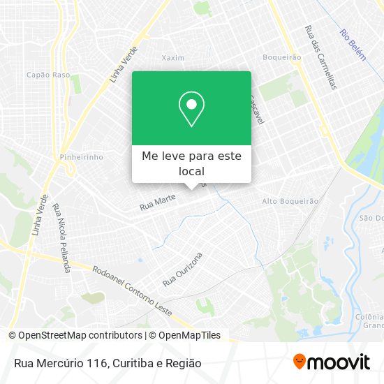Rua Mercúrio 116 mapa