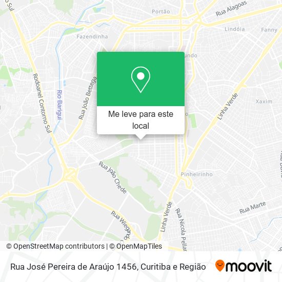 Rua José Pereira de Araújo 1456 mapa
