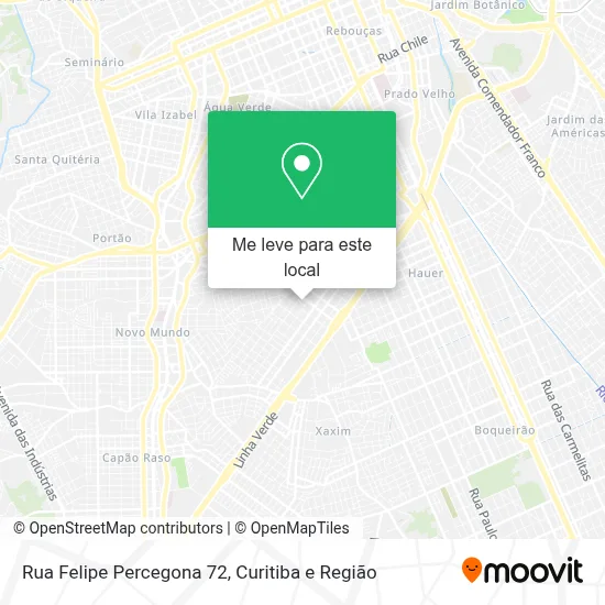 Rua Felipe Percegona 72 mapa