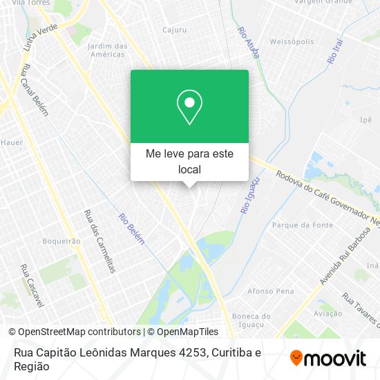 Rua Capitão Leônidas Marques 4253 mapa