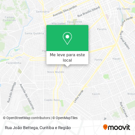 Rua João Bettega mapa