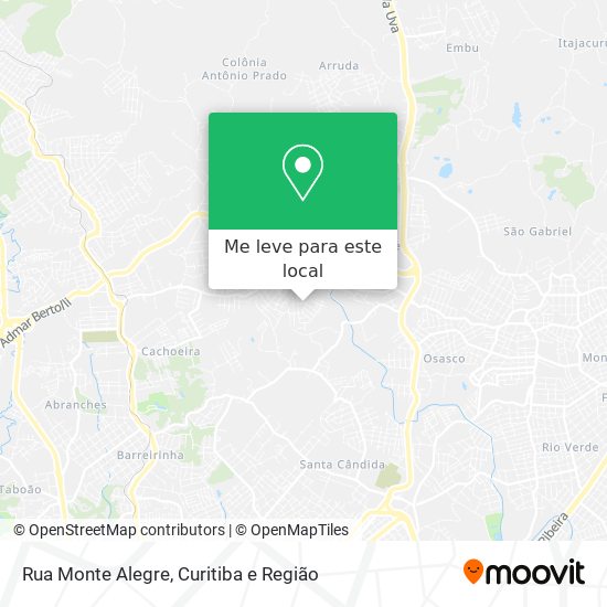 Rua Monte Alegre mapa