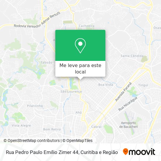 Rua Pedro Paulo Emílio Zimer 44 mapa