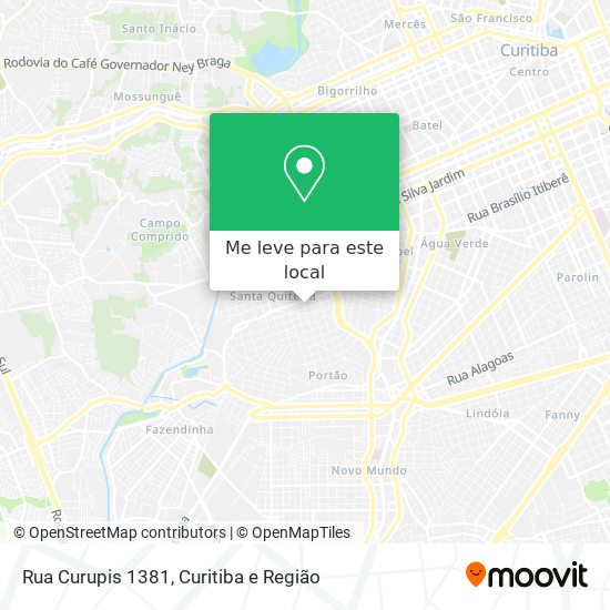Rua Curupis 1381 mapa