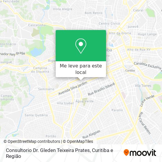 Consultorio Dr. Gleden Teixeira Prates mapa