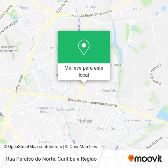 Rua Paraíso do Norte mapa