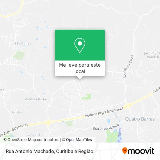 Rua Antonio Machado mapa