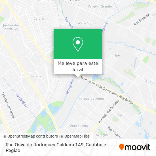 Rua Osvaldo Rodrigues Caldeira 149 mapa