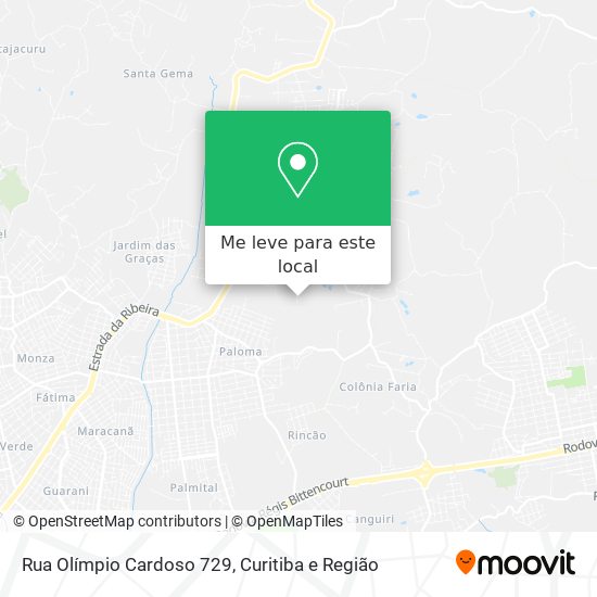 Rua Olímpio Cardoso 729 mapa