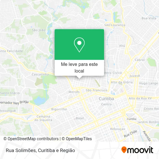Rua Solimões mapa