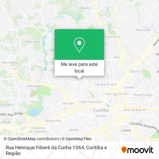 Rua Henrique Itiberê da Cunha 1064 mapa
