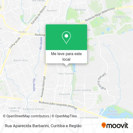 Rua Aparecida Barbarini mapa