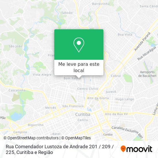 Rua Comendador Lustoza de Andrade 201 / 209 / 225 mapa