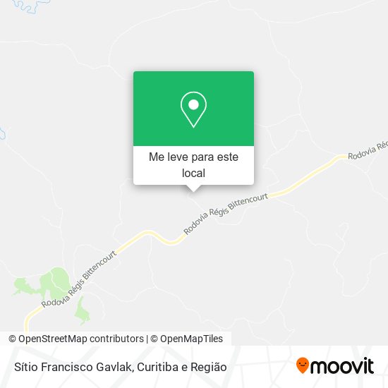 Sítio Francisco Gavlak mapa