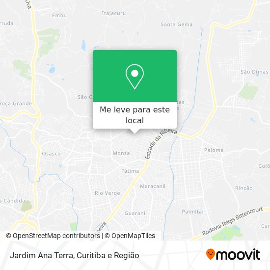 Jardim Ana Terra mapa