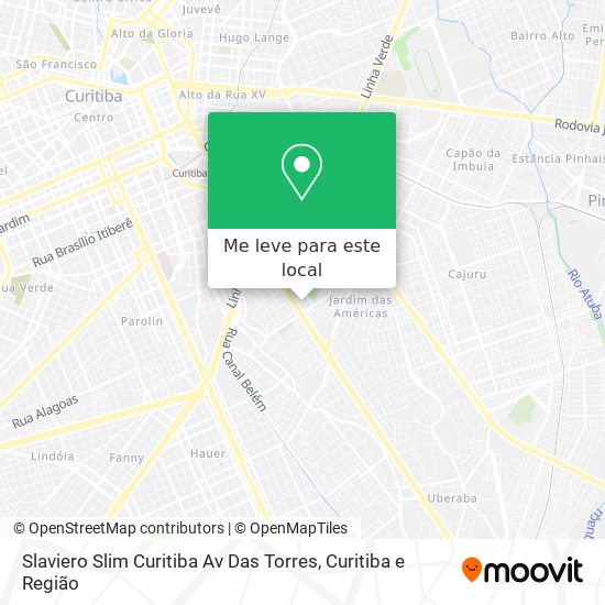 Slaviero Slim Curitiba Av Das Torres mapa