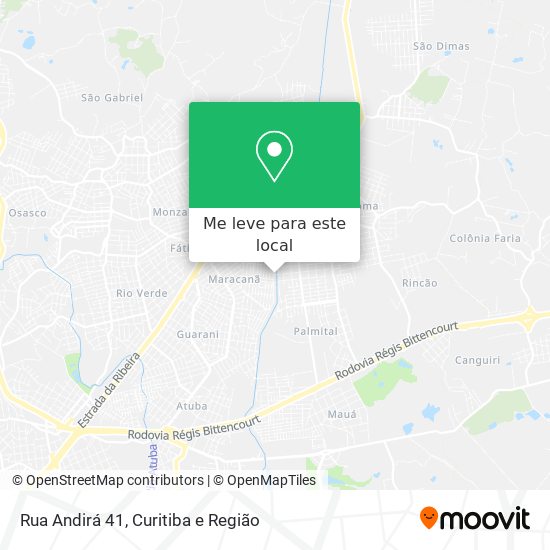 Rua Andirá 41 mapa