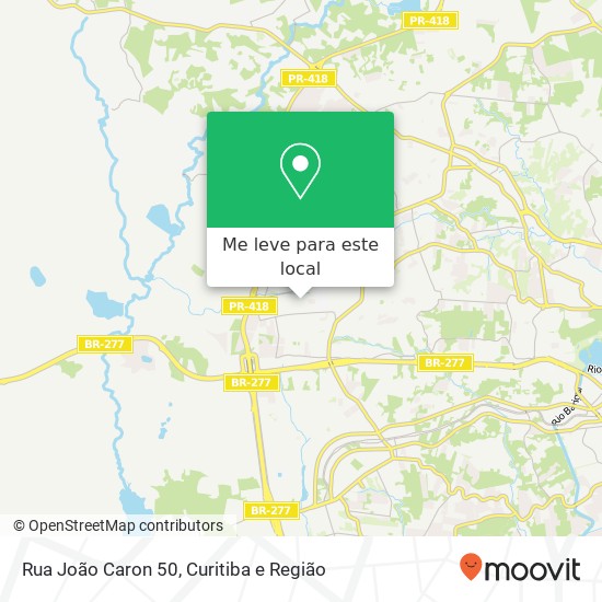 Rua João Caron 50 mapa