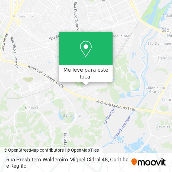 Rua Presbítero Waldemiro Miguel Cidral 48 mapa