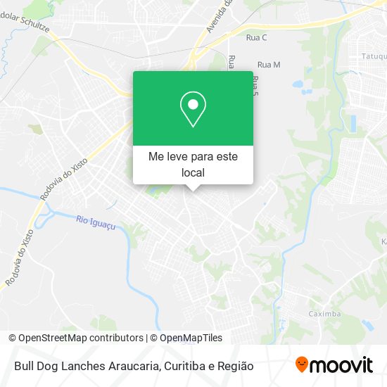 Bull Dog Lanches Araucaria mapa