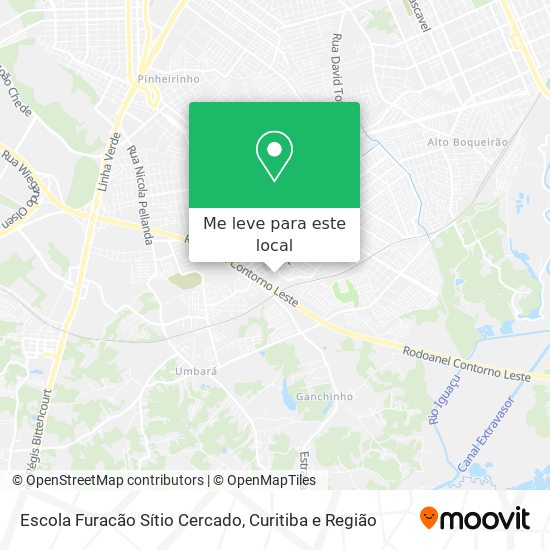 Escola Furacão Sítio Cercado mapa