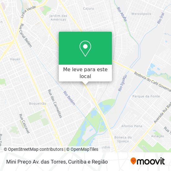Mini Preço Av. das Torres mapa