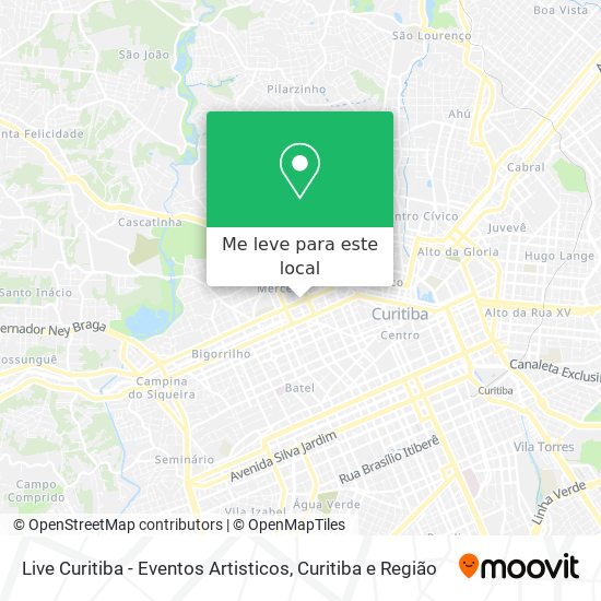 Live Curitiba - Eventos Artisticos mapa