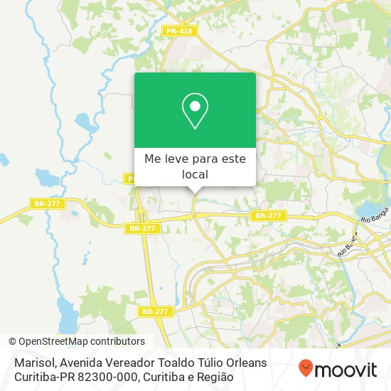 Marisol, Avenida Vereador Toaldo Túlio Orleans Curitiba-PR 82300-000 mapa