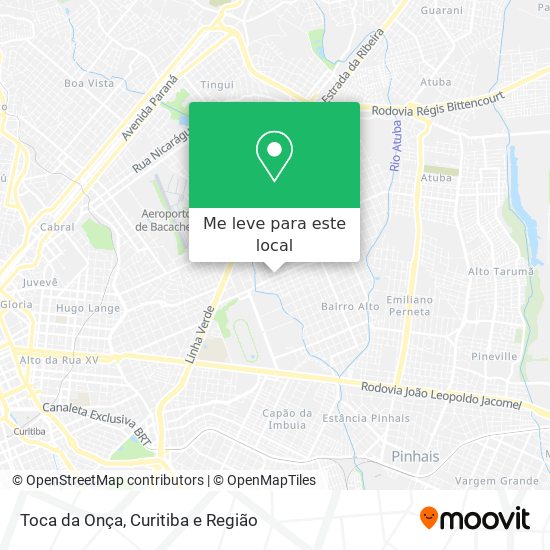 Toca da Onça mapa