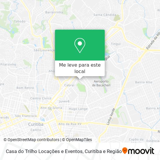 Casa do Trilho Locações e Eventos mapa
