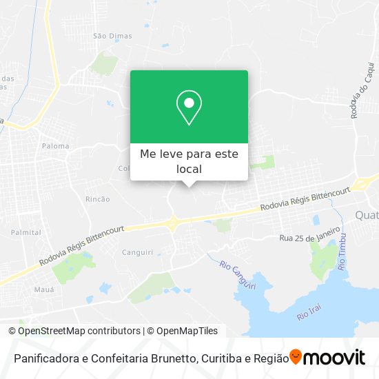 Panificadora e Confeitaria Brunetto mapa