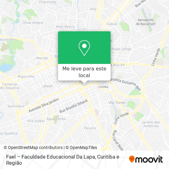 Fael – Faculdade Educacional Da Lapa mapa