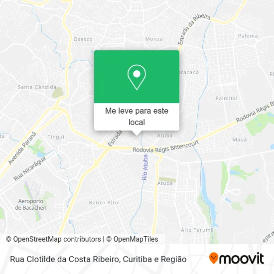 Rua Clotilde da Costa Ribeiro mapa