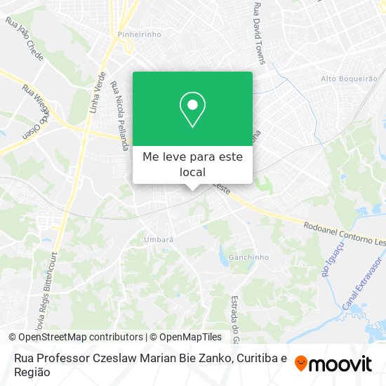 Rua Professor Czeslaw Marian Bie Zanko mapa