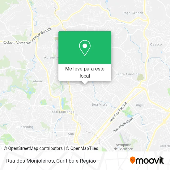 Rua dos Monjoleiros mapa