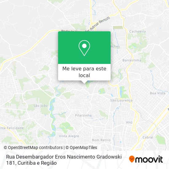 Rua Desembargador Eros Nascimento Gradowski 181 mapa