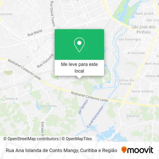 Rua Ana Iolanda de Conto Mangy mapa