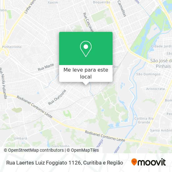 Rua Laertes Luiz Foggiato 1126 mapa