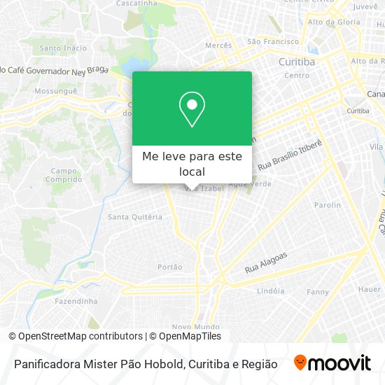 Panificadora Mister Pão Hobold mapa