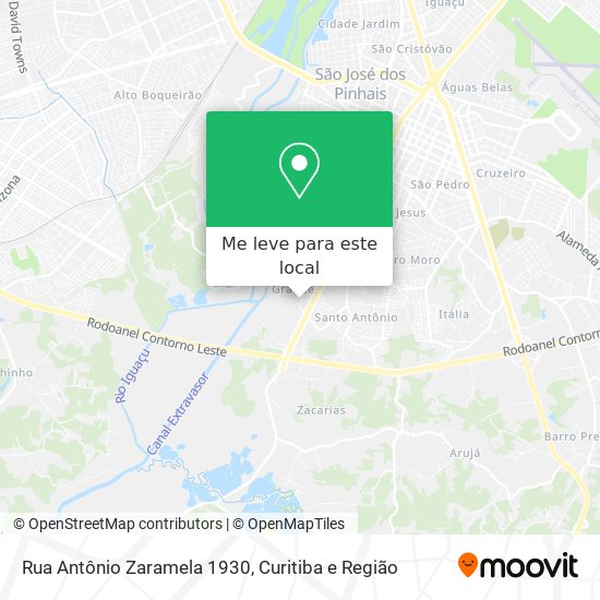 Rua Antônio Zaramela 1930 mapa
