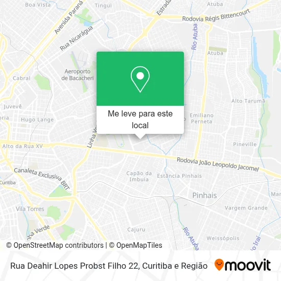 Rua Deahir Lopes Probst Filho 22 mapa