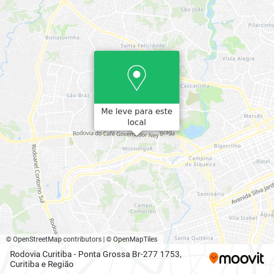 Rodovia Curitiba - Ponta Grossa Br-277 1753 mapa