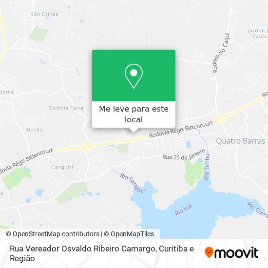 Rua Vereador Osvaldo Ribeiro Camargo mapa