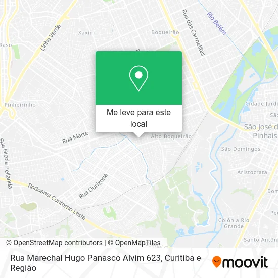 Rua Marechal Hugo Panasco Alvim 623 mapa