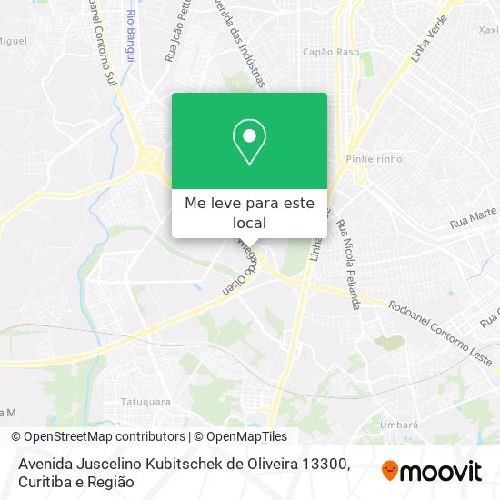 Avenida Juscelino Kubitschek de Oliveira 13300 mapa