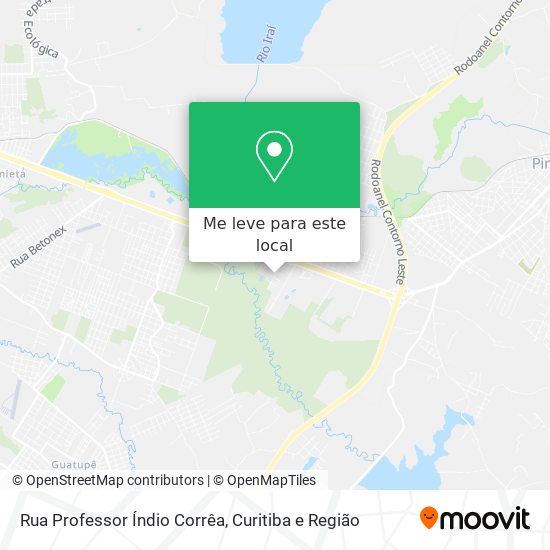 Rua Professor Índio Corrêa mapa